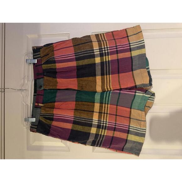 J. Crew Other - Vintage J.Crew Multicolor Preppy Plaid Cotton Men’s Shorts Size 32